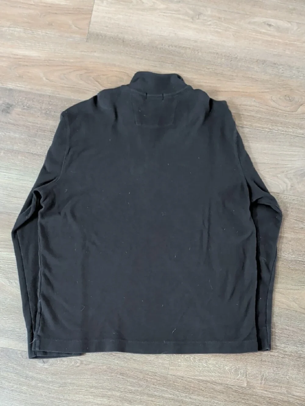 Banana Republic Men's Black Quarter-Zip Knit Pullover